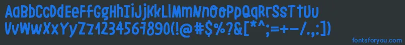 LeoslerRoughRegular Font – Blue Fonts on Black Background