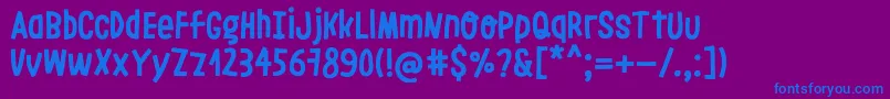 LeoslerRoughRegular Font – Blue Fonts on Purple Background