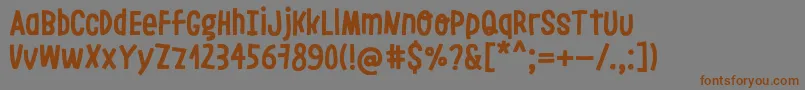 LeoslerRoughRegular Font – Brown Fonts on Gray Background