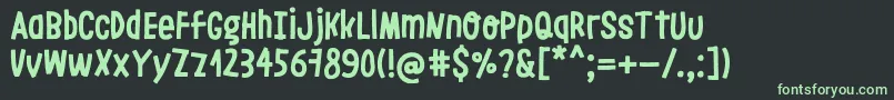 LeoslerRoughRegular Font – Green Fonts on Black Background