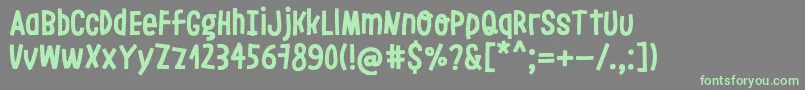 LeoslerRoughRegular Font – Green Fonts on Gray Background