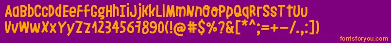 LeoslerRoughRegular Font – Orange Fonts on Purple Background
