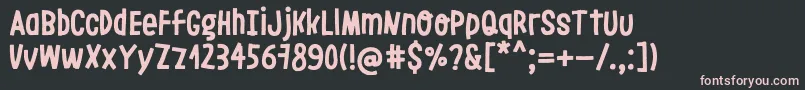LeoslerRoughRegular Font – Pink Fonts on Black Background