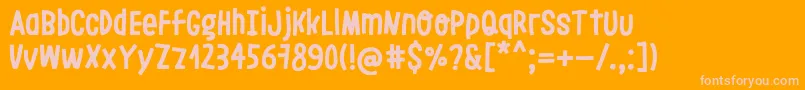LeoslerRoughRegular Font – Pink Fonts on Orange Background
