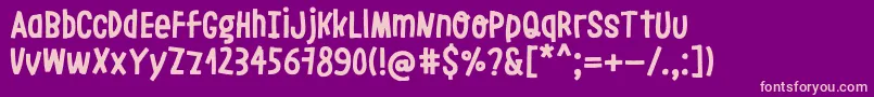 LeoslerRoughRegular Font – Pink Fonts on Purple Background