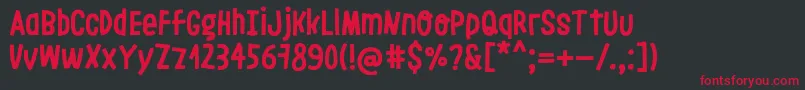 LeoslerRoughRegular Font – Red Fonts on Black Background