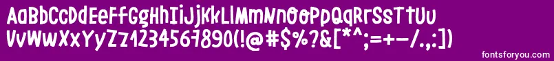 LeoslerRoughRegular Font – White Fonts on Purple Background