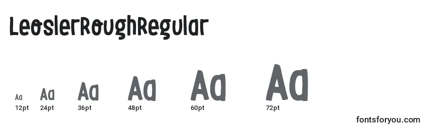 Größen der Schriftart LeoslerRoughRegular (93145)