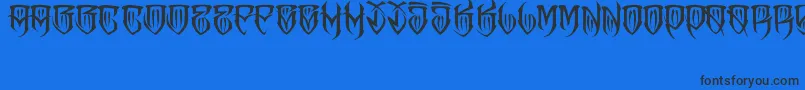 JakejarkorFelona-fontti – mustat fontit sinisellä taustalla