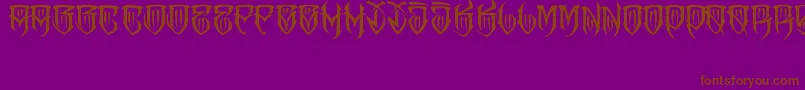 JakejarkorFelona Font – Brown Fonts on Purple Background