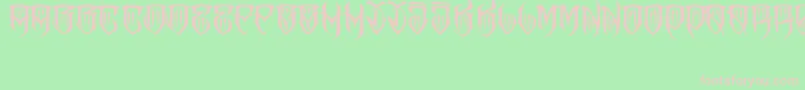 フォントJakejarkorFelona – 緑の背景にピンクのフォント