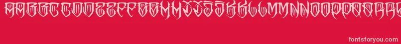 JakejarkorFelona Font – Pink Fonts on Red Background