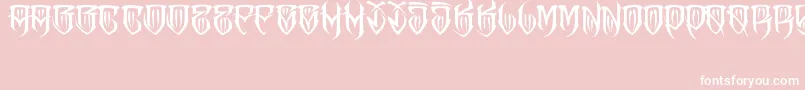 JakejarkorFelona-Schriftart – Weiße Schriften auf rosa Hintergrund
