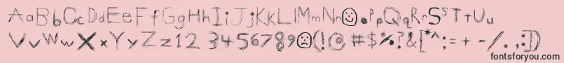 GigglesShits Font – Black Fonts on Pink Background