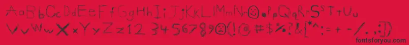 GigglesShits Font – Black Fonts on Red Background