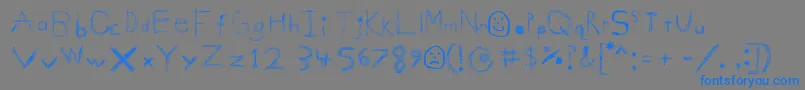 GigglesShits Font – Blue Fonts on Gray Background