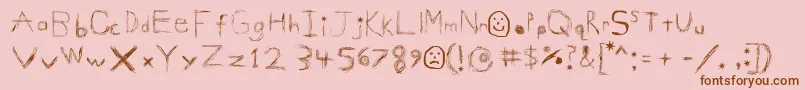 GigglesShits Font – Brown Fonts on Pink Background