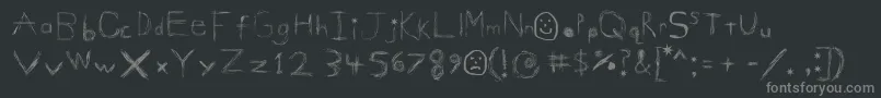 GigglesShits Font – Gray Fonts on Black Background