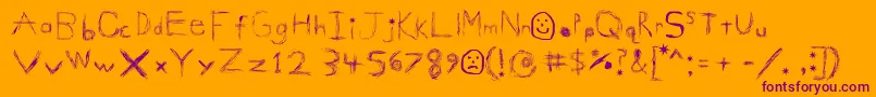 GigglesShits Font – Purple Fonts on Orange Background