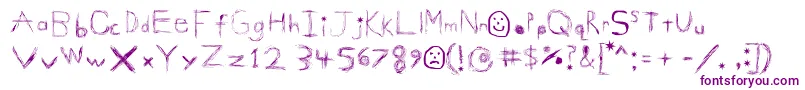 GigglesShits Font – Purple Fonts on White Background