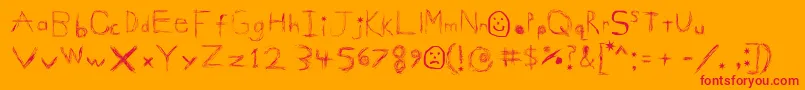 GigglesShits Font – Red Fonts on Orange Background