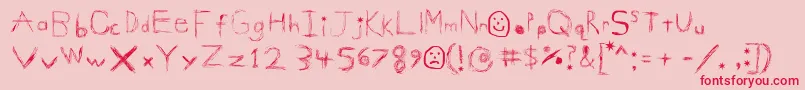 GigglesShits Font – Red Fonts on Pink Background