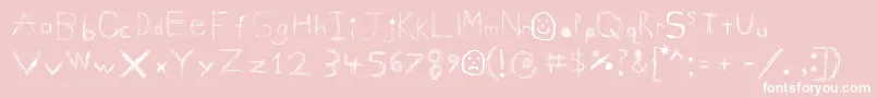 GigglesShits Font – White Fonts on Pink Background