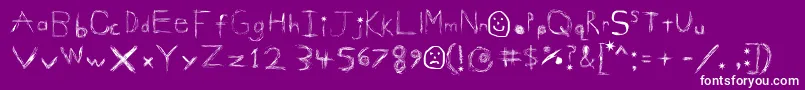 GigglesShits Font – White Fonts on Purple Background