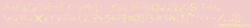 GigglesShits Font – Yellow Fonts on Pink Background