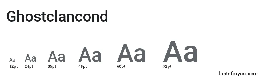 Ghostclancond Font Sizes