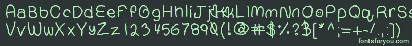 Шрифт Compressedhand – зелёные шрифты на чёрном фоне