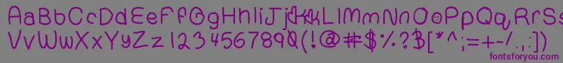 Шрифт Compressedhand – фиолетовые шрифты на сером фоне