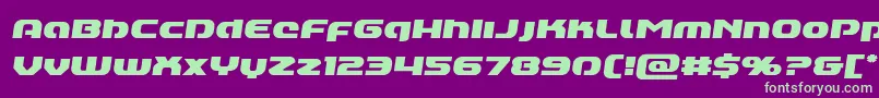 Annapolislowercasesemital Font – Green Fonts on Purple Background