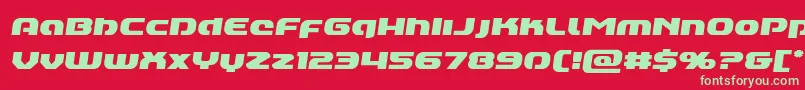 Annapolislowercasesemital Font – Green Fonts on Red Background