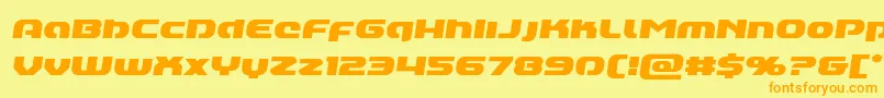 Annapolislowercasesemital Font – Orange Fonts on Yellow Background