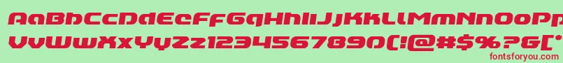 Annapolislowercasesemital Font – Red Fonts on Green Background