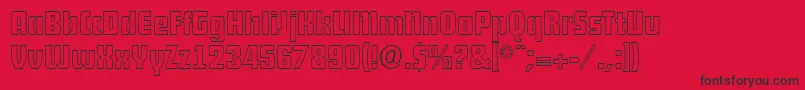 DekodisplayopenserialRegular Font – Black Fonts on Red Background