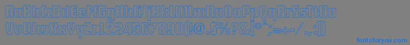 DekodisplayopenserialRegular Font – Blue Fonts on Gray Background