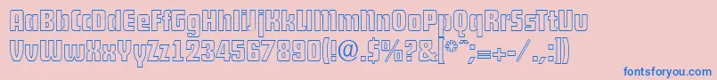 DekodisplayopenserialRegular Font – Blue Fonts on Pink Background