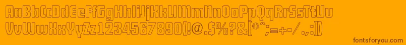 DekodisplayopenserialRegular Font – Brown Fonts on Orange Background