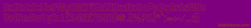 DekodisplayopenserialRegular Font – Brown Fonts on Purple Background