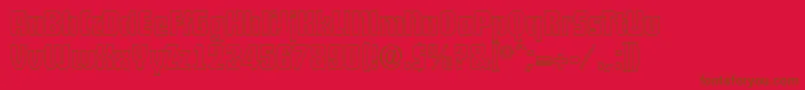 DekodisplayopenserialRegular Font – Brown Fonts on Red Background