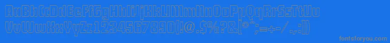 DekodisplayopenserialRegular Font – Gray Fonts on Blue Background