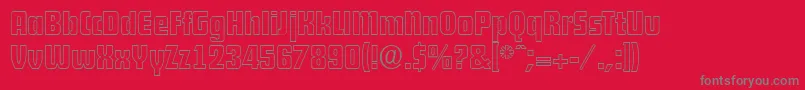 DekodisplayopenserialRegular Font – Gray Fonts on Red Background