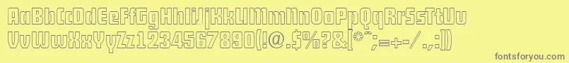 DekodisplayopenserialRegular Font – Gray Fonts on Yellow Background