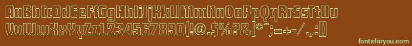 Шрифт DekodisplayopenserialRegular – зелёные шрифты на коричневом фоне