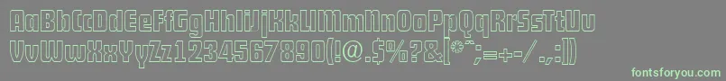 フォントDekodisplayopenserialRegular – 灰色の背景に緑のフォント