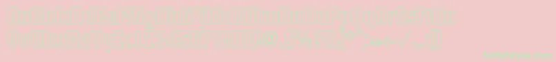 DekodisplayopenserialRegular Font – Green Fonts on Pink Background