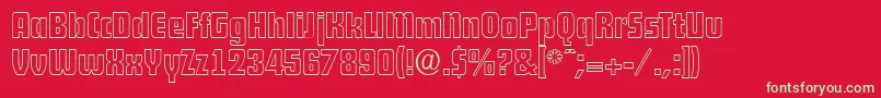 DekodisplayopenserialRegular Font – Green Fonts on Red Background