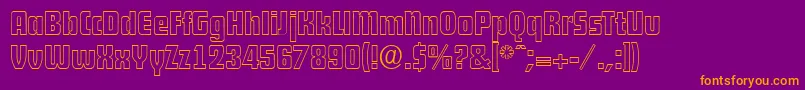 DekodisplayopenserialRegular Font – Orange Fonts on Purple Background